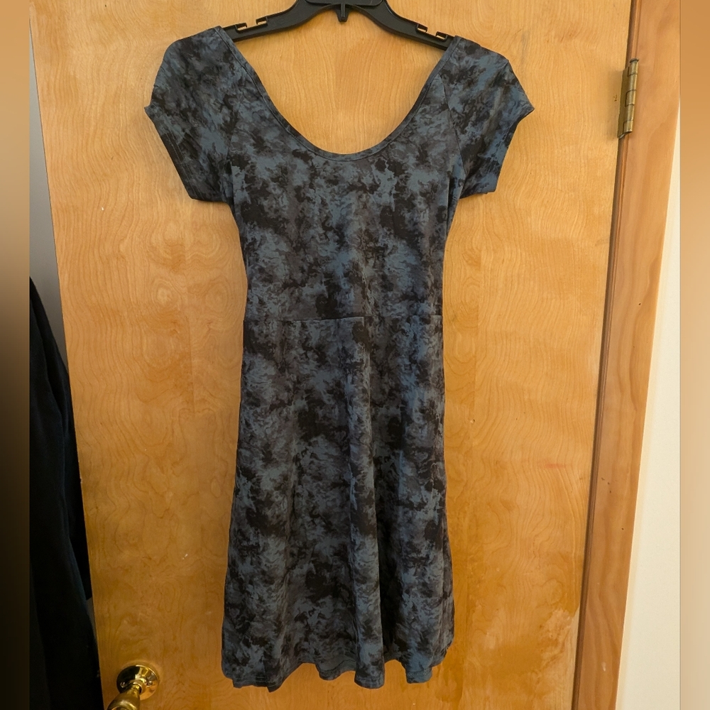 PACT Black and Gray Mini Dress L NEW